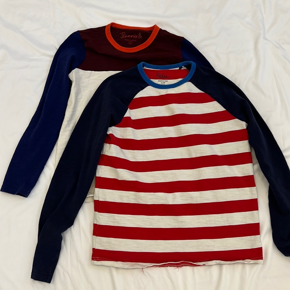 Boys lot of 2 Boden and Johnnie B. Long sleeved shirts.